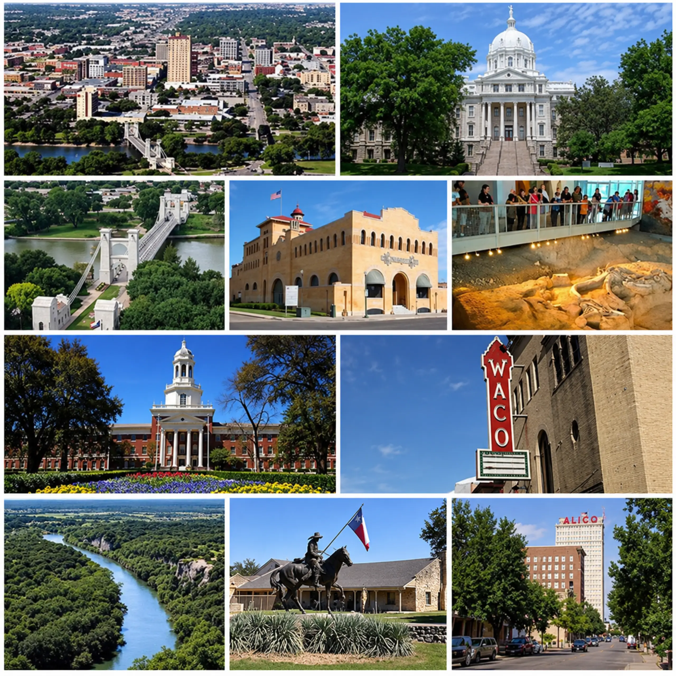 Waco, Texas Highlights Collage